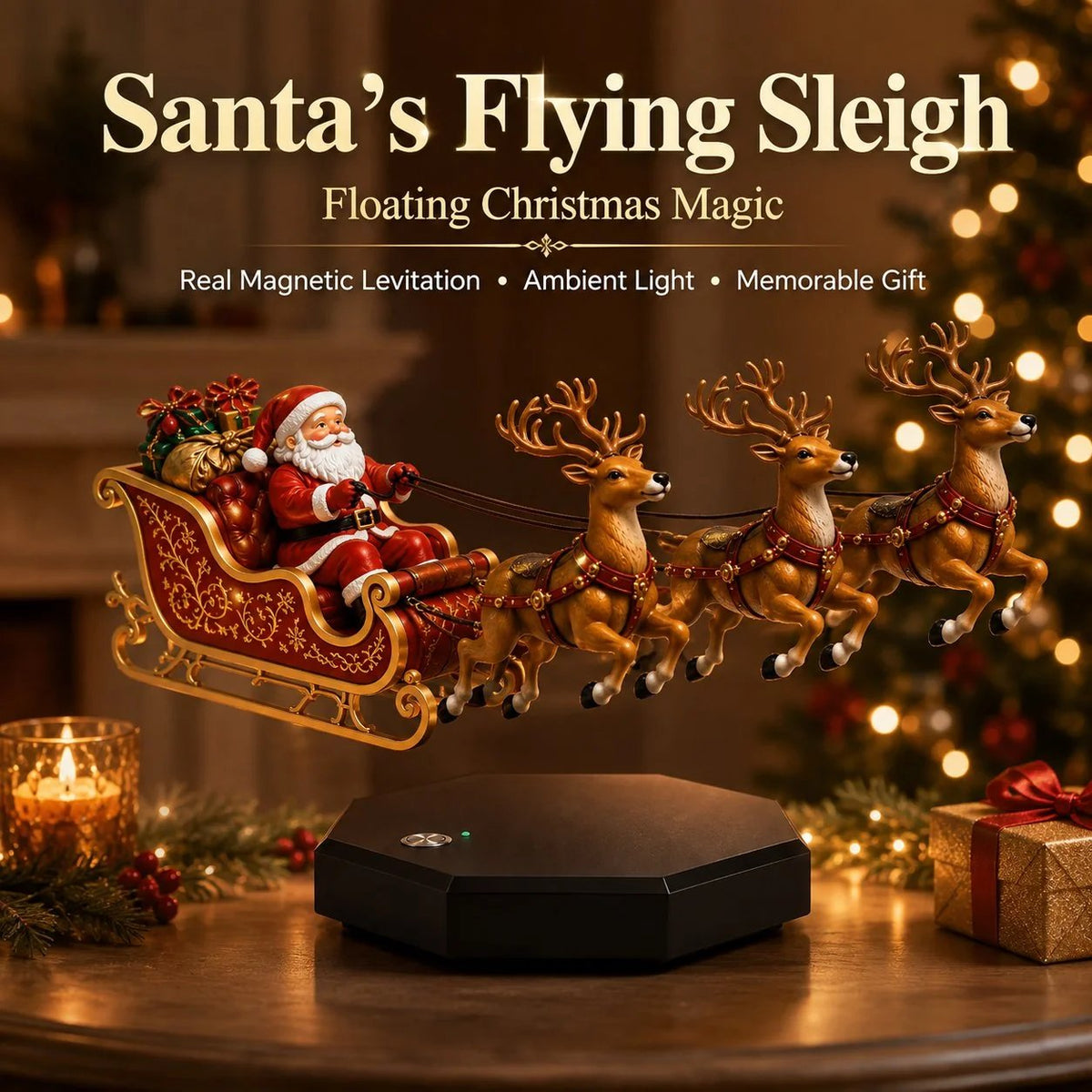 đ
Santaâs Flying Sleigh â Magnetic Levitation Christmas Display âš