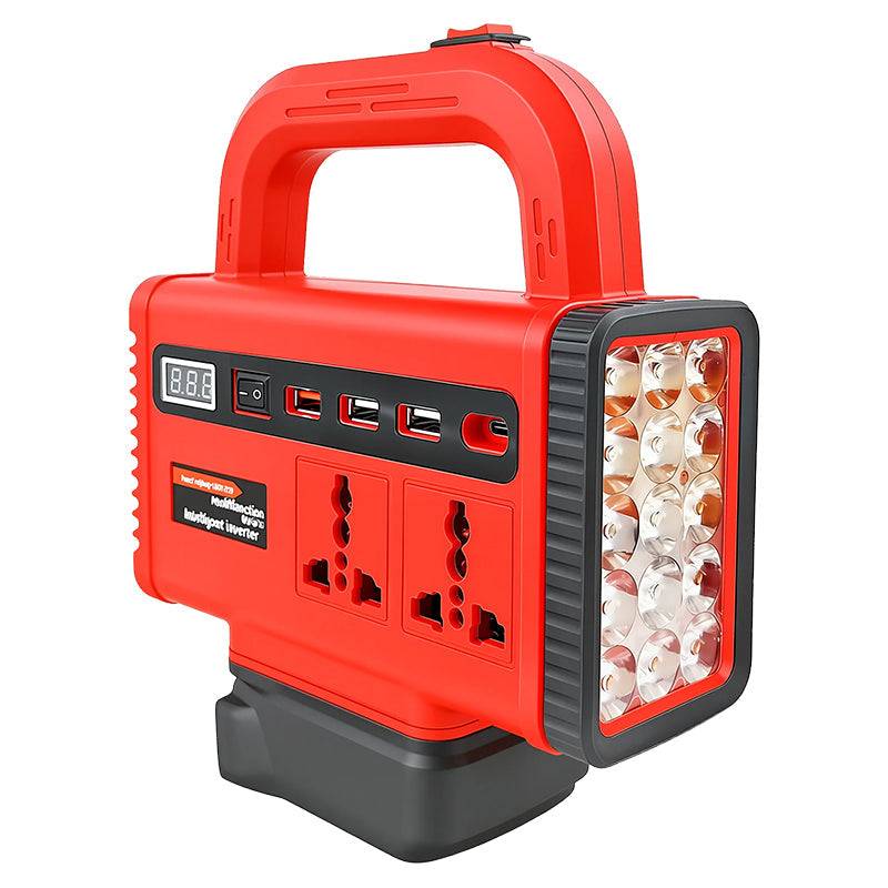 ⏰Portable Power Inverter with LED Work Light