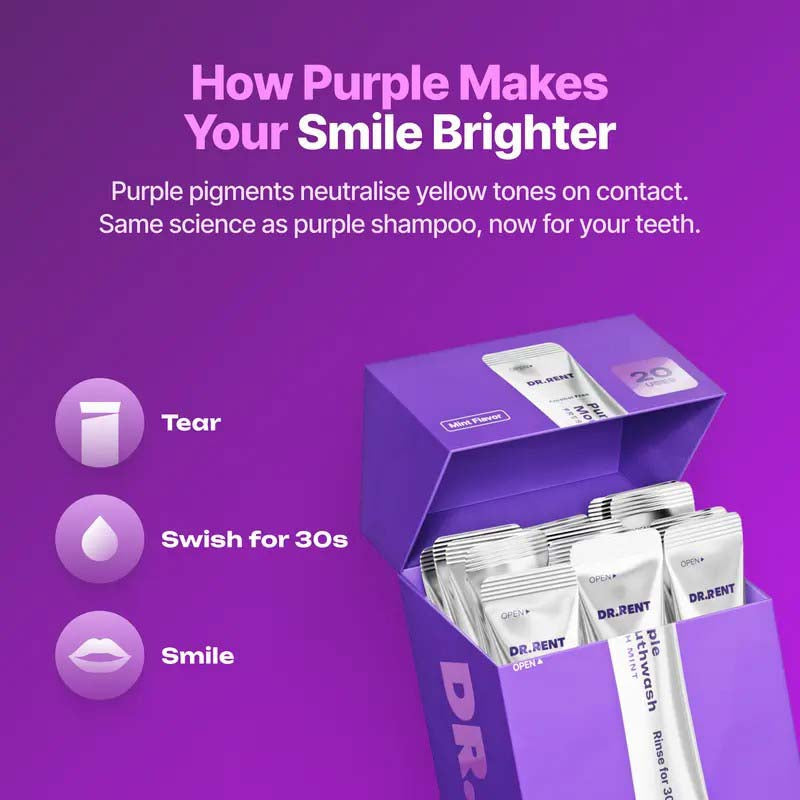 20-Pack Vegan Purple Mint Mouthwash Pods🦷