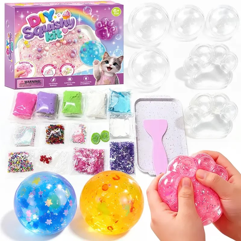 2026 Hot Sale🐾 Kawaii DIY Cat Paw Kit – Super Soft Squishy Craft for Creative & Sensory Fun