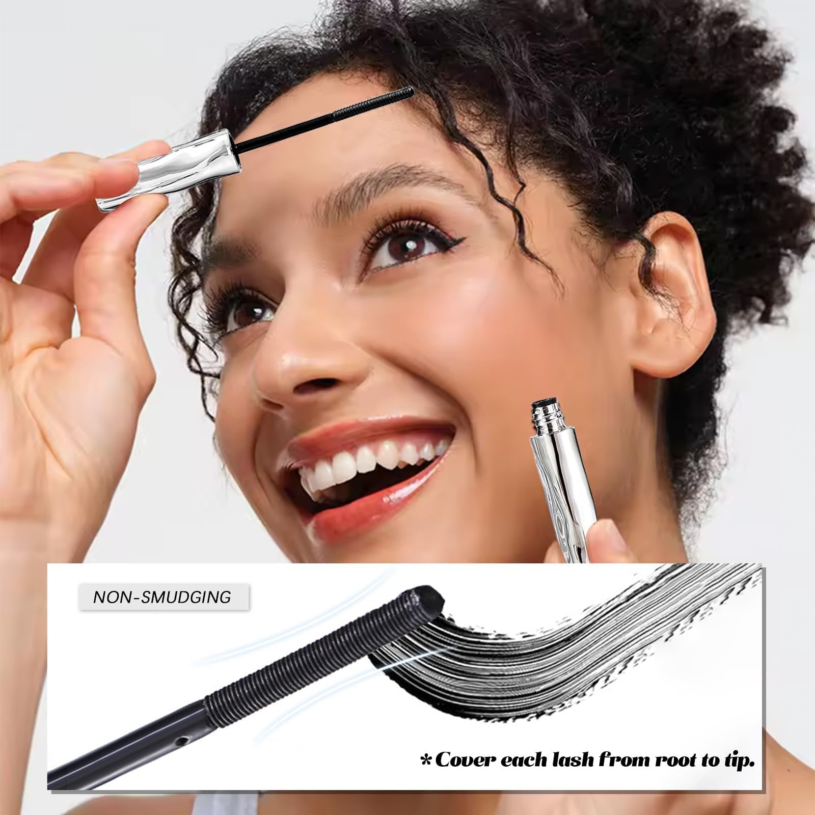 0.5mm Precision Metal Mascara Brush Reusable Iron Wand Eyelash Brush