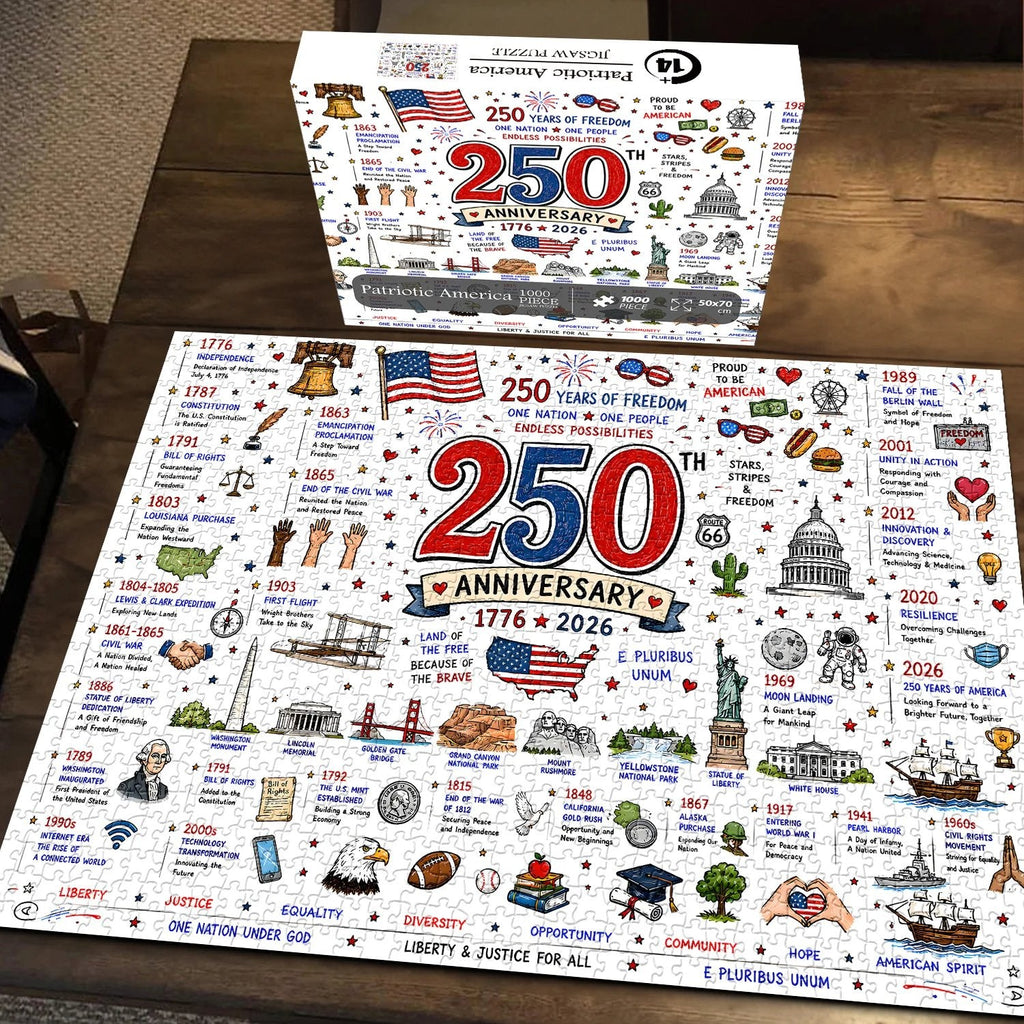 ⭐🗽 Patriotic America Jigsaw Puzzle 1000 Pieces 🎁 Buy 2 Free Shipping