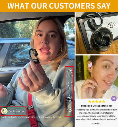 🏆#1 Best Seller ⏰69% OFF 💎AI Translation Wireless OWS Bluetooth5.4 Earphones (Fit iOS & Android)
