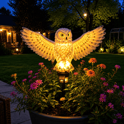 Solar Realistic Owl Garden Stake Light – Adjustable Waterproof Auto LED Landscape Decor