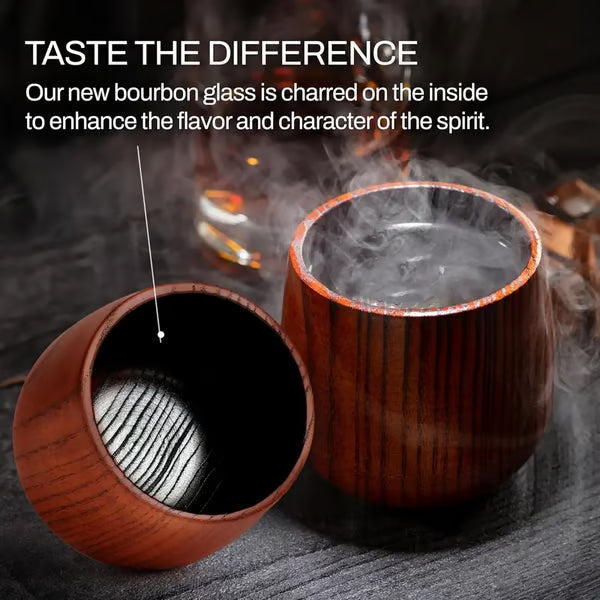 🔥2025 Hot Sale🔥-Original Wooden Bourbon Drinking Glass