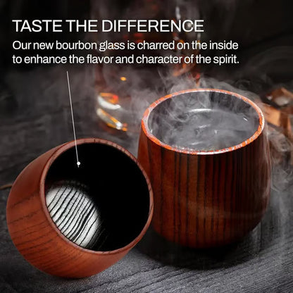 🔥2025 Hot Sale🔥-Original Wooden Bourbon Drinking Glass