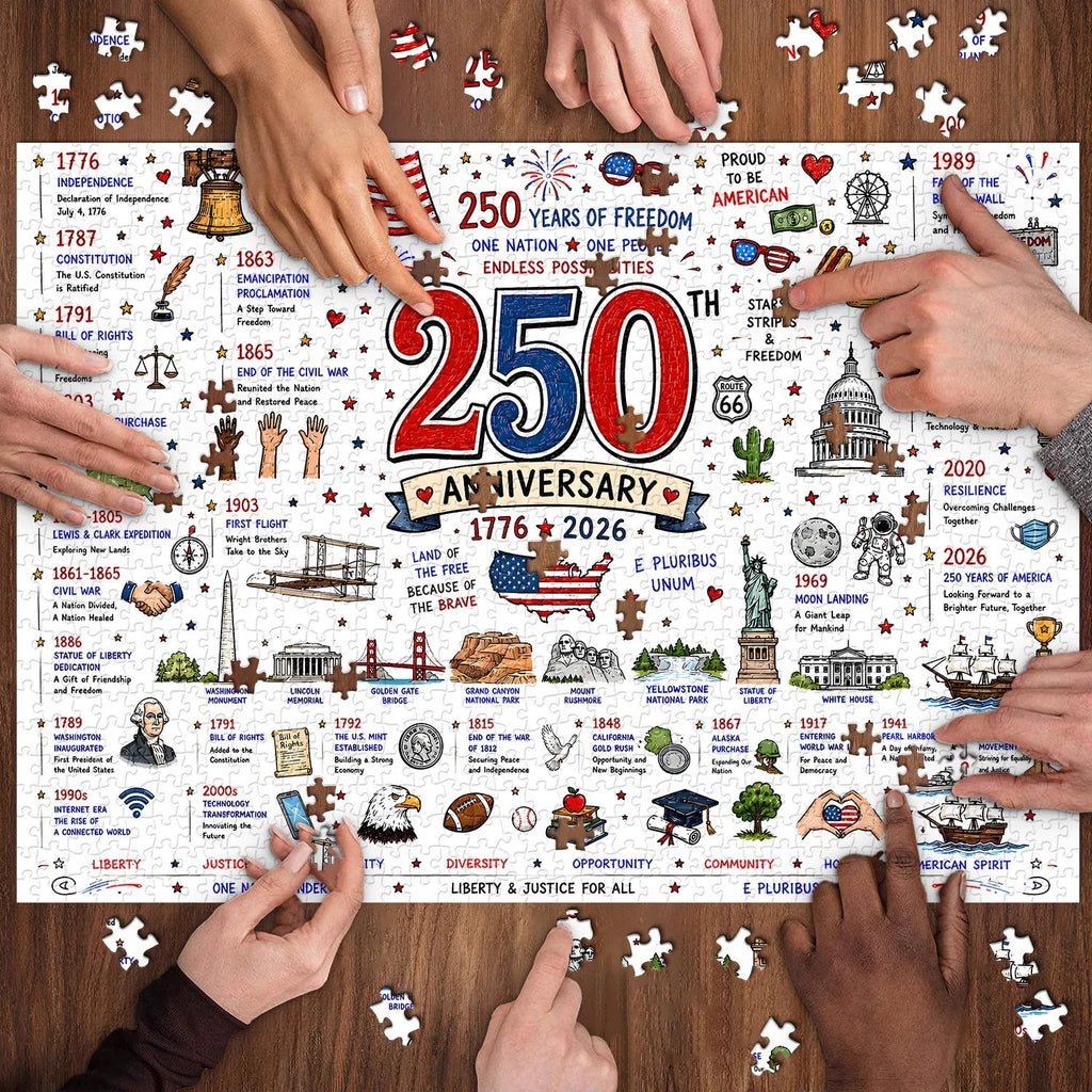 ⭐🗽 Patriotic America Jigsaw Puzzle 1000 Pieces 🎁 Buy 2 Free Shipping
