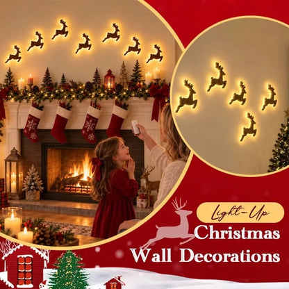 🎄 LED Reindeer Wall Decorations - ✨Festive Christmas Lighting