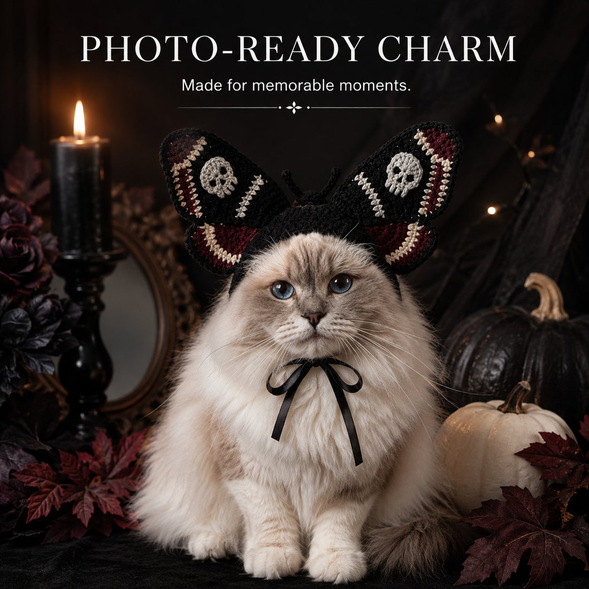 🖤🐾Handmade Gothic Crochet Cat Hat