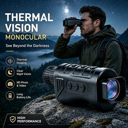 🌙 Ai15 HD Thermal Monocular | 384×288 Pixels | 8000m Range | 10H Battery Life