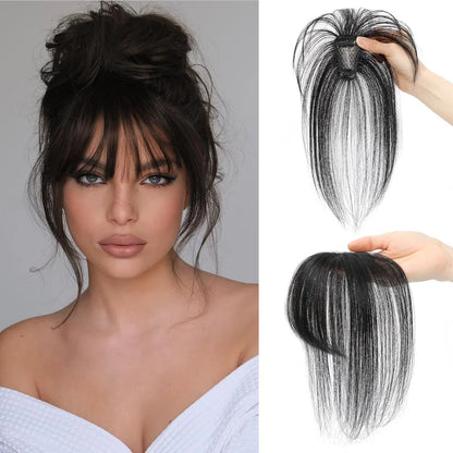 3D Clip-In Bangs Hair Topper for Women – Natural-Looking Volume & Coverage