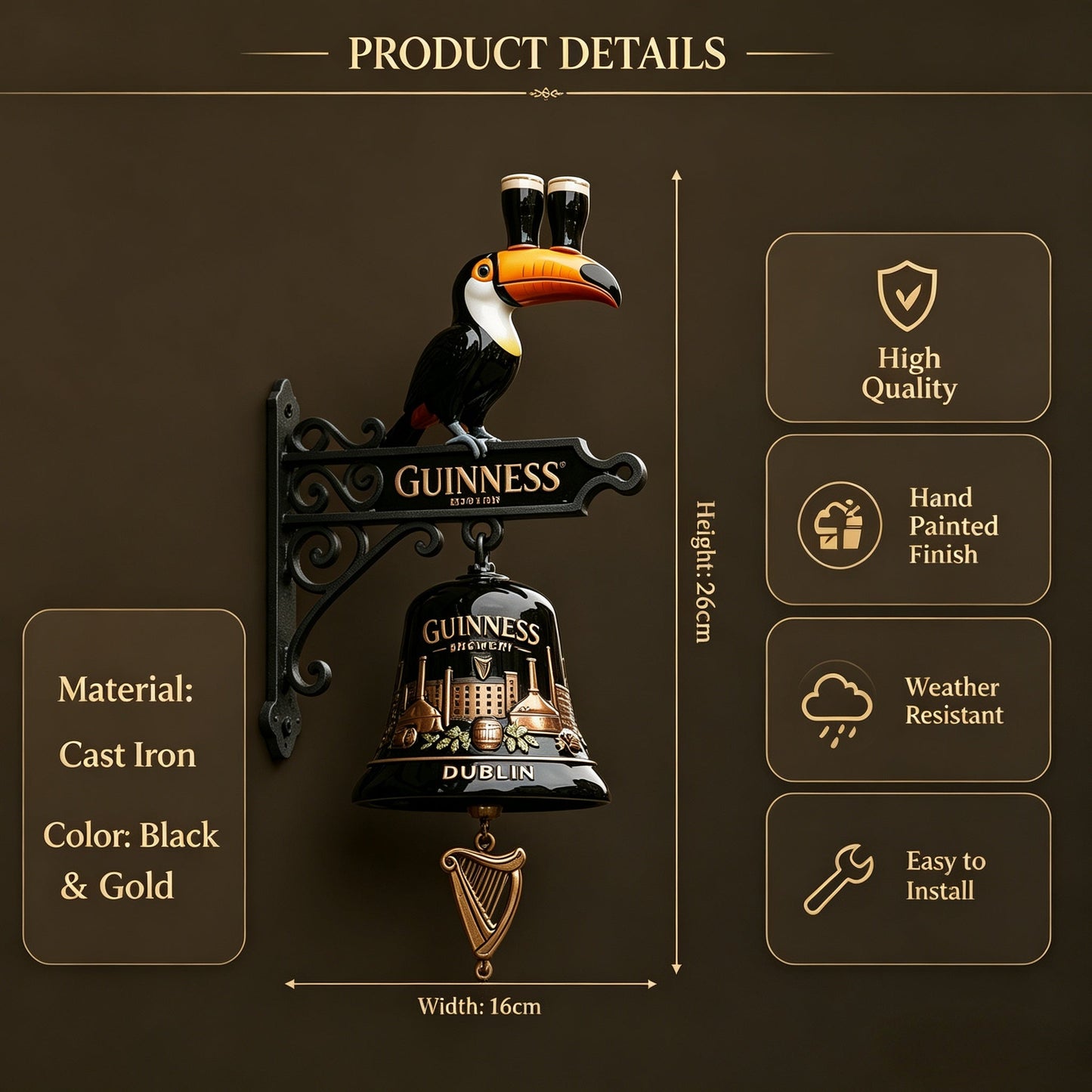 Heritage Series – Toucan Collectible Wall-Mounted Bell