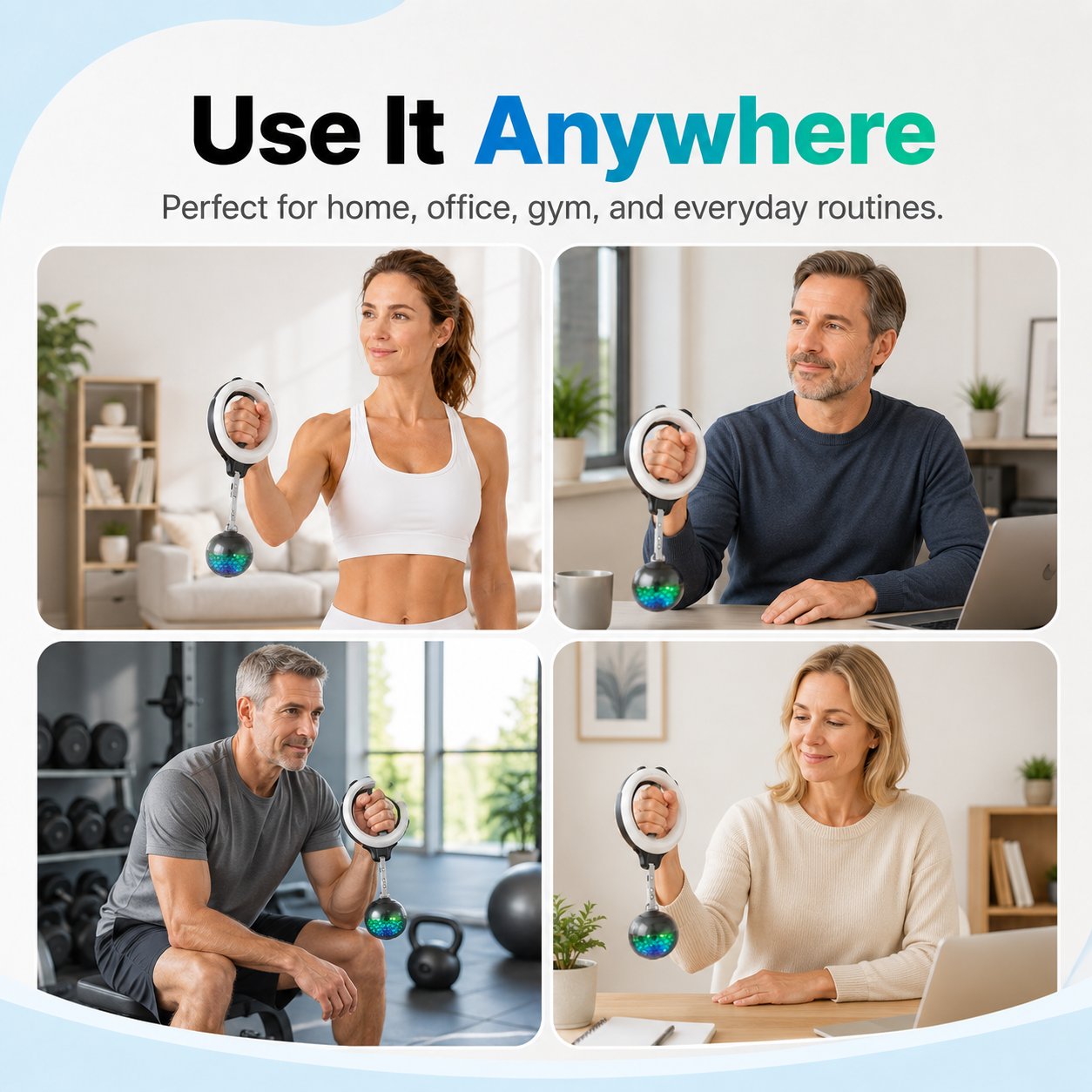360° Rotating Wrist Strength Trainer – Portable Upper Body Fitness Exerciser