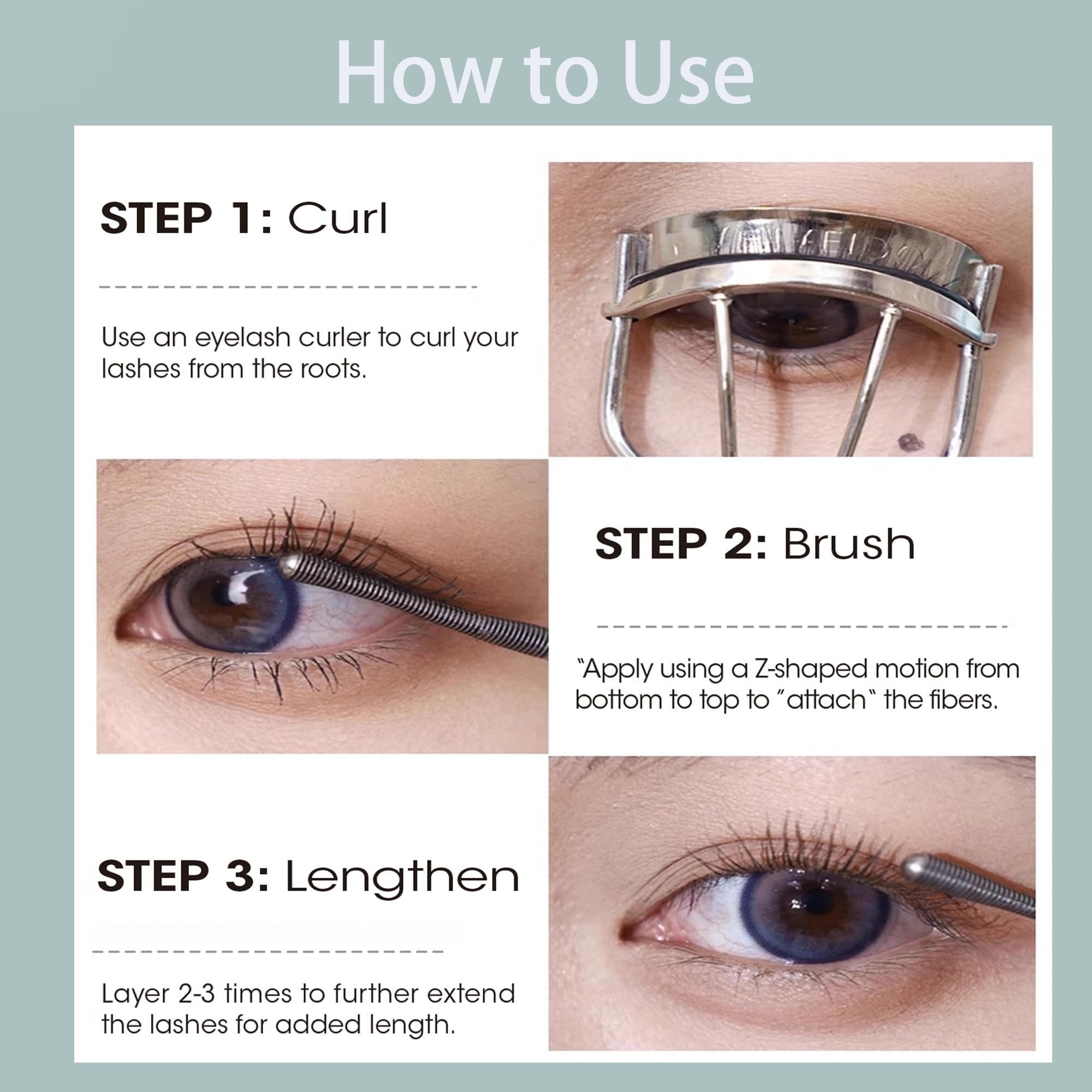 0.5mm Precision Metal Mascara Brush Reusable Iron Wand Eyelash Brush