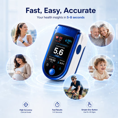 Non-Invasive Daily Health Tracker | 💧 Needle-Free Wellness Trend Monitoring Device