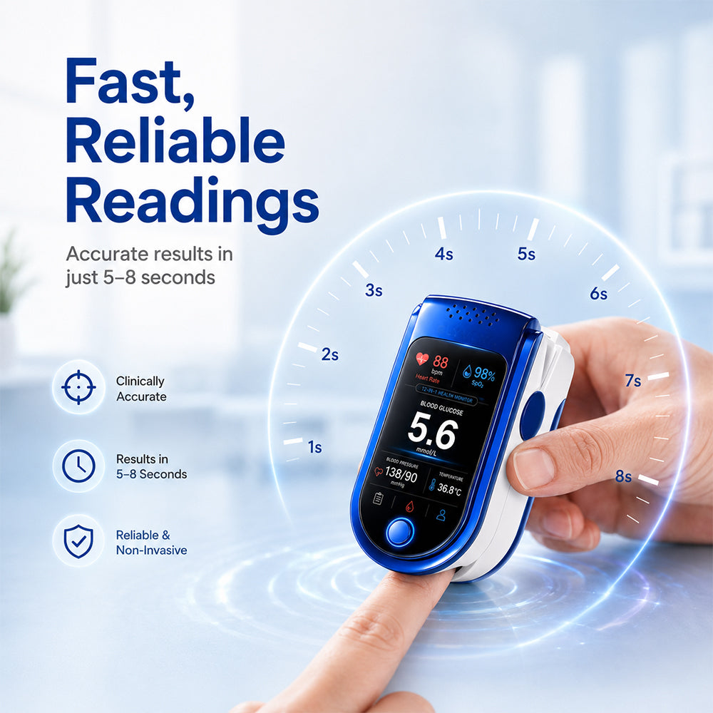 Non-Invasive Daily Health Tracker | 💧 Needle-Free Wellness Trend Monitoring Device