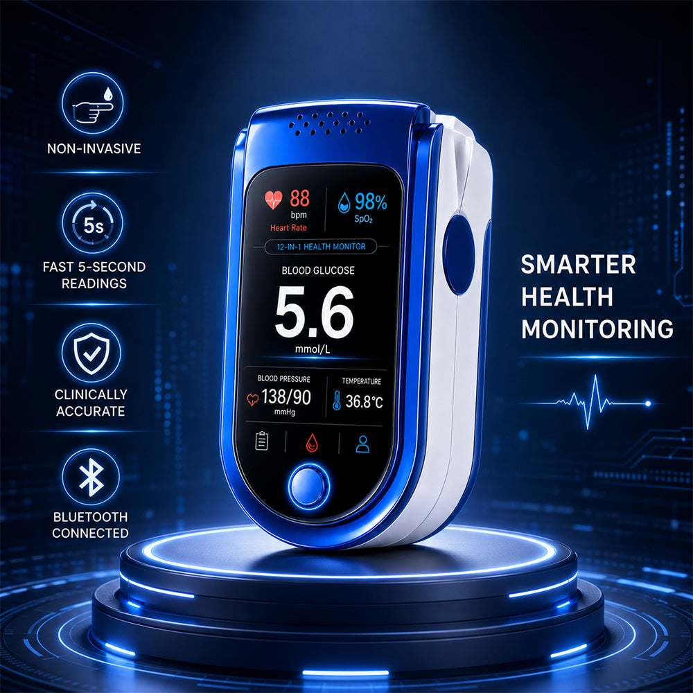 Non-Invasive Daily Health Tracker | 💧 Needle-Free Wellness Trend Monitoring Device