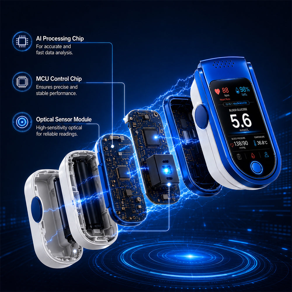 Non-Invasive Daily Health Tracker | 💧 Needle-Free Wellness Trend Monitoring Device