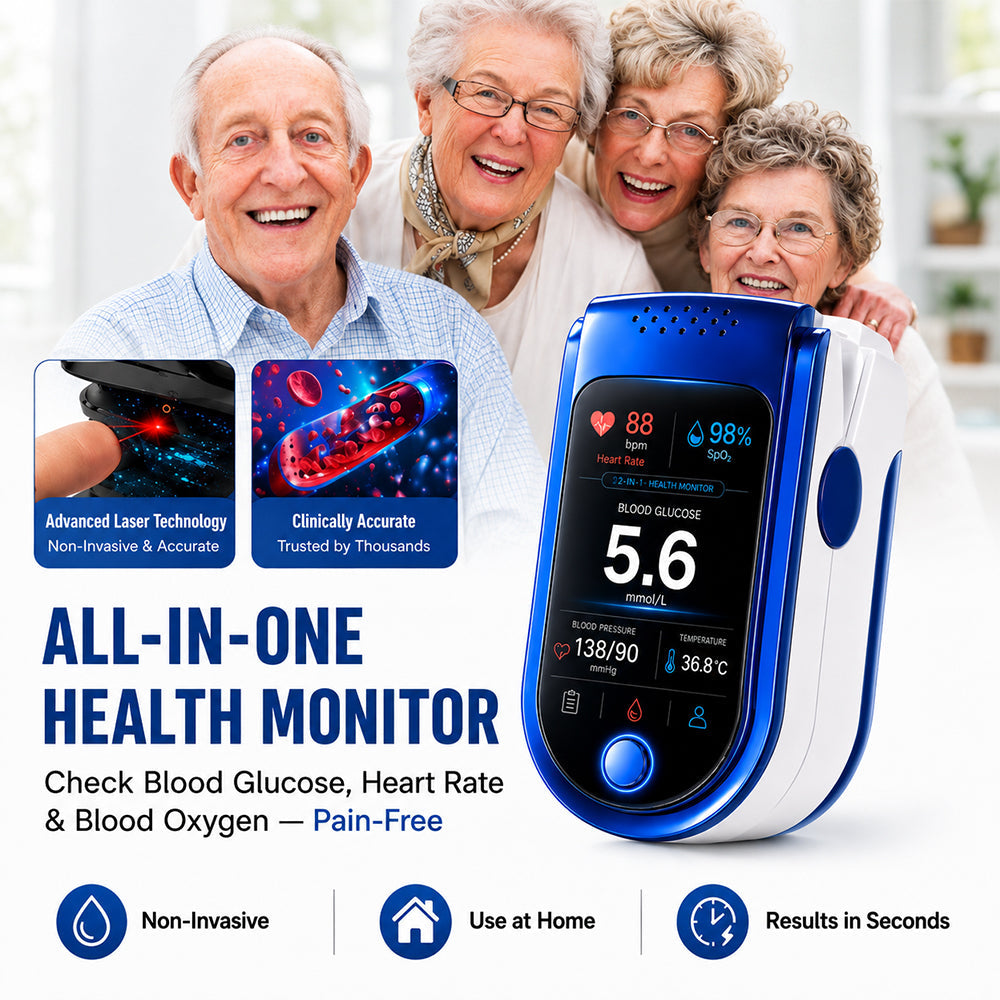 Non-Invasive Daily Health Tracker | 💧 Needle-Free Wellness Trend Monitoring Device