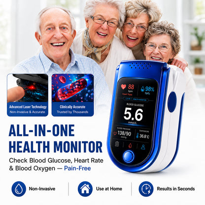 Non-Invasive Daily Health Tracker | 💧 Needle-Free Wellness Trend Monitoring Device