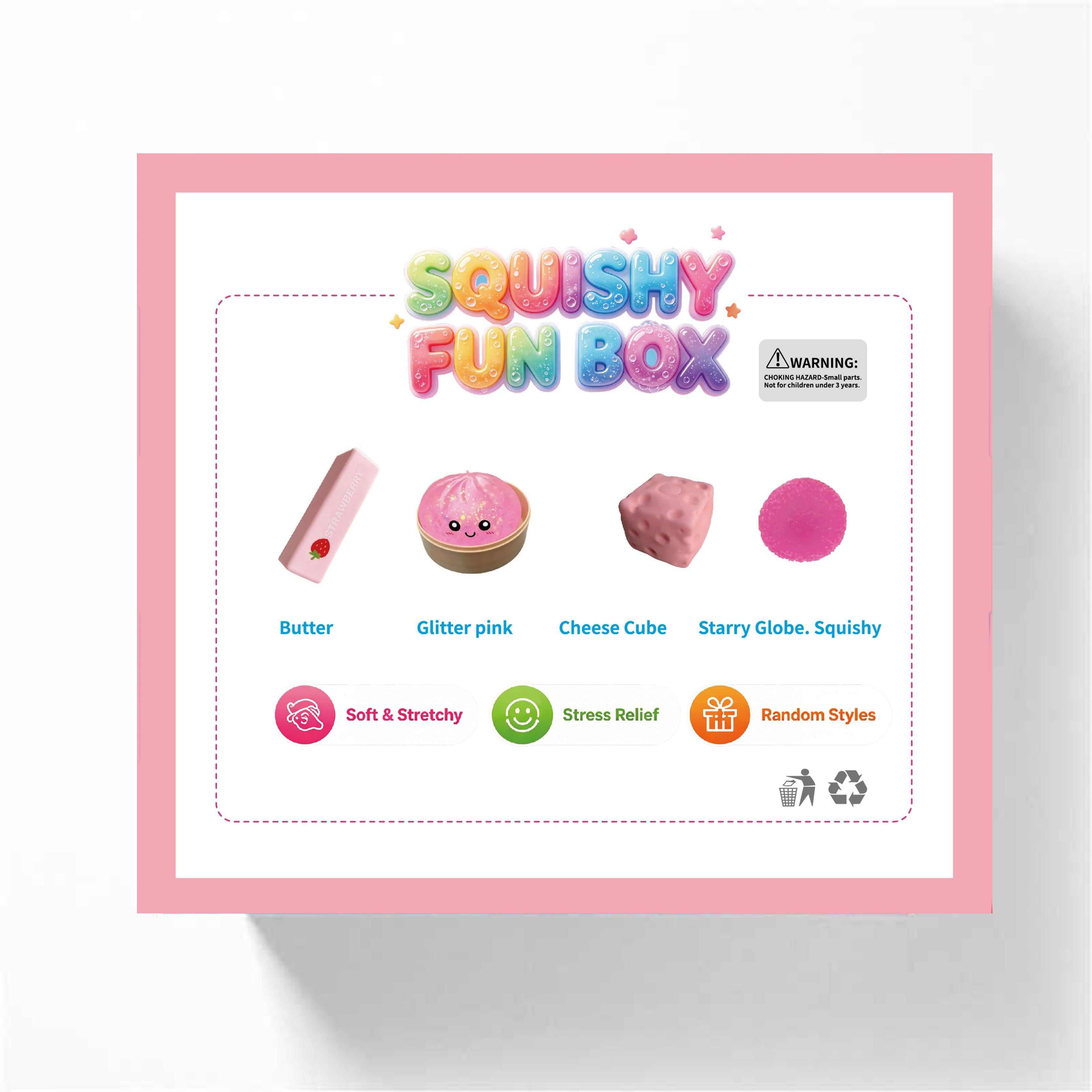 🔥LAST DAY 49% OFF - 🧸✨4-Pack Soft Squishy Toys – Mixed Slow & Fast Rebound Silicone Fidget Toys for Kids & Adults