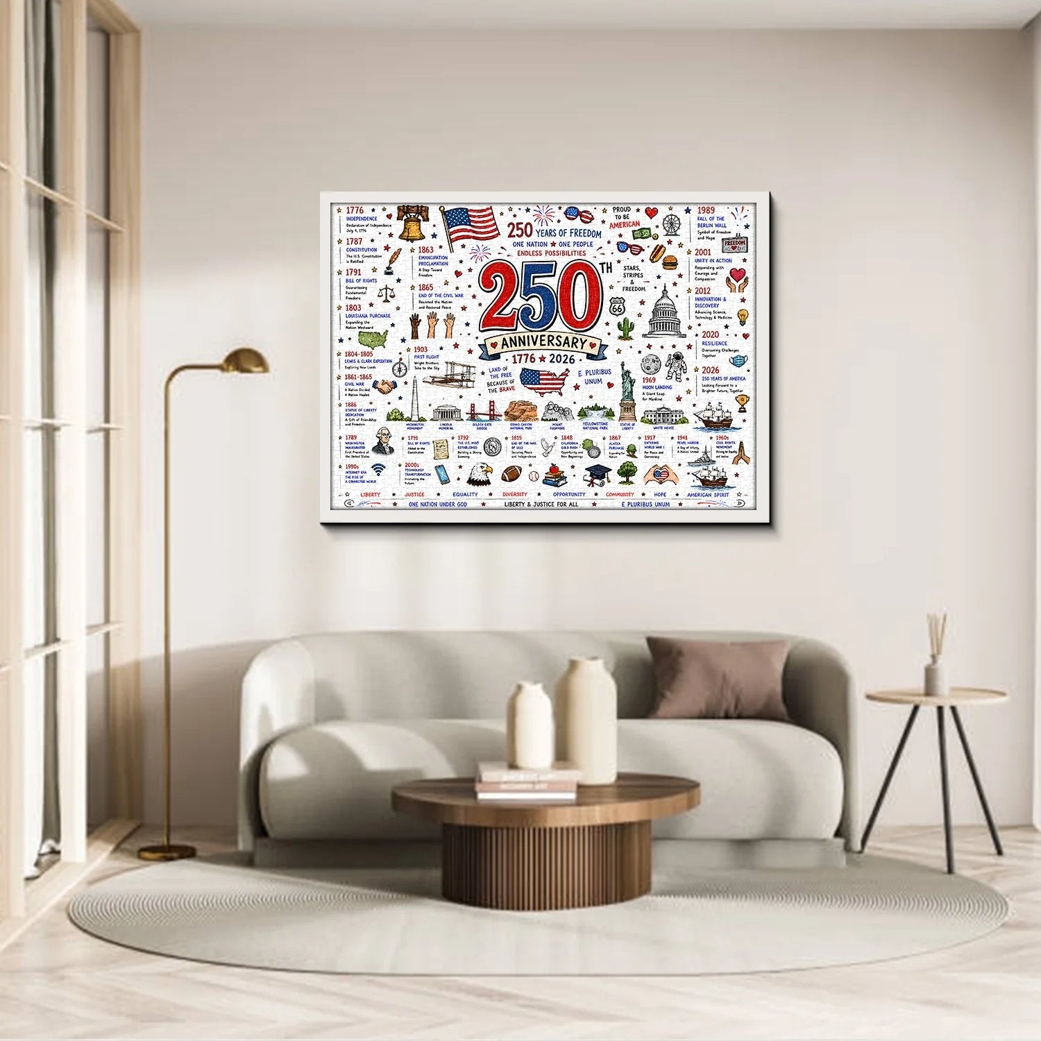 ⭐🗽 Patriotic America Jigsaw Puzzle 1000 Pieces 🎁 Buy 2 Free Shipping