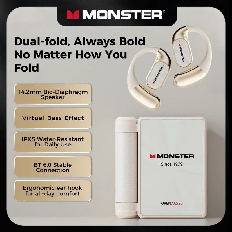 ⏰ Last Chance: Monster AC530 Open-Ear Headset – 49% Off Ends Tonight! Perfect Gift for Everyone