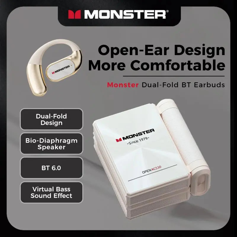 ⏰ Last Chance: Monster AC530 Open-Ear Headset – 49% Off Ends Tonight! Perfect Gift for Everyone