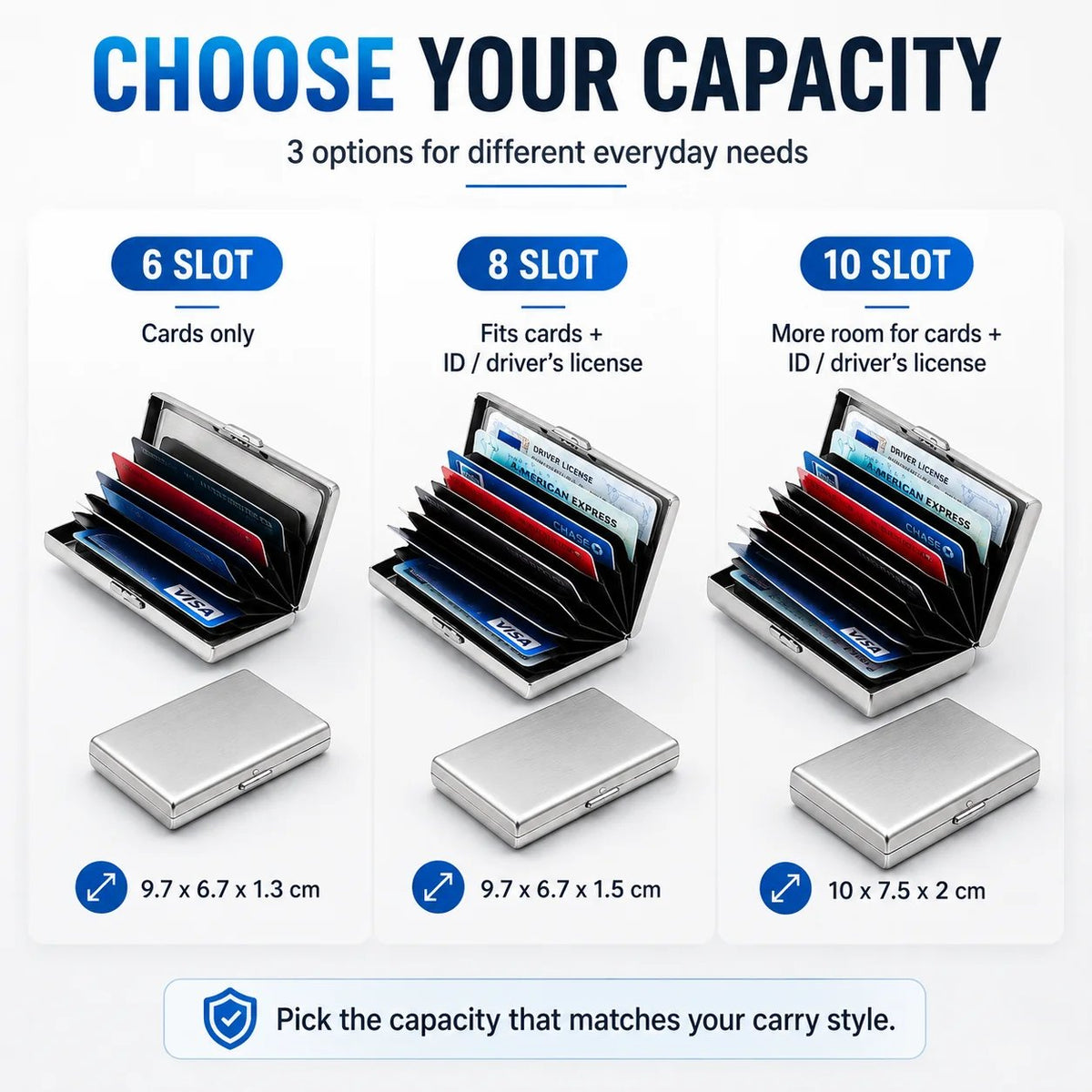 Ultra‐Slim RFID‐Blocking Stainless Steel Card Holder 🛡️ | Secure Pocket Card Case for Travel & Everyday Carry