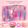 🔥LAST DAY 49% OFF - 🧸✨4-Pack Soft Squishy Toys – Mixed Slow & Fast Rebound Silicone Fidget Toys for Kids & Adults