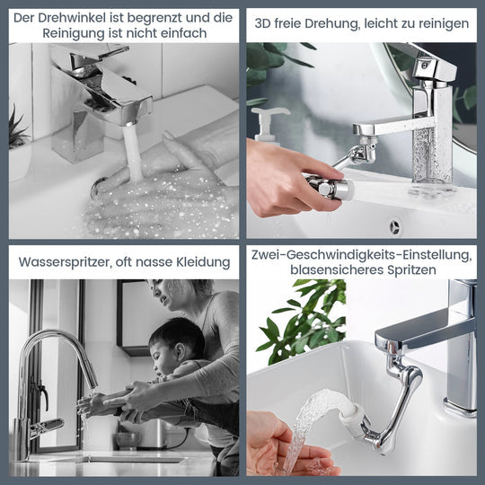 TwistTap™ - 1080-degree rotatable extension tap