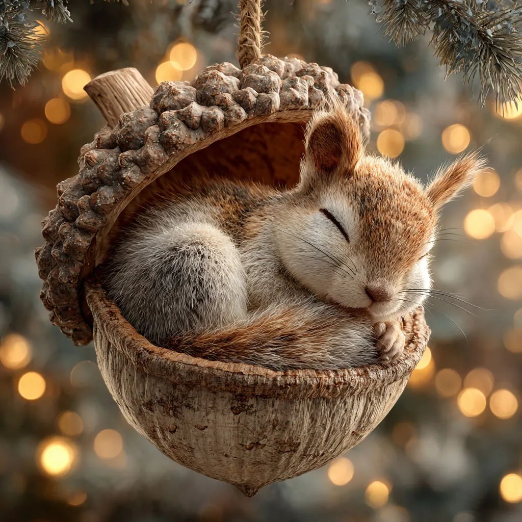 🎁❤️Forest Animal Acorn Ornaments – Cozy Forest Christmas Ornaments