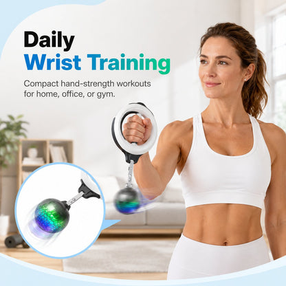 360° Rotating Wrist Strength Trainer – Portable Upper Body Fitness Exerciser