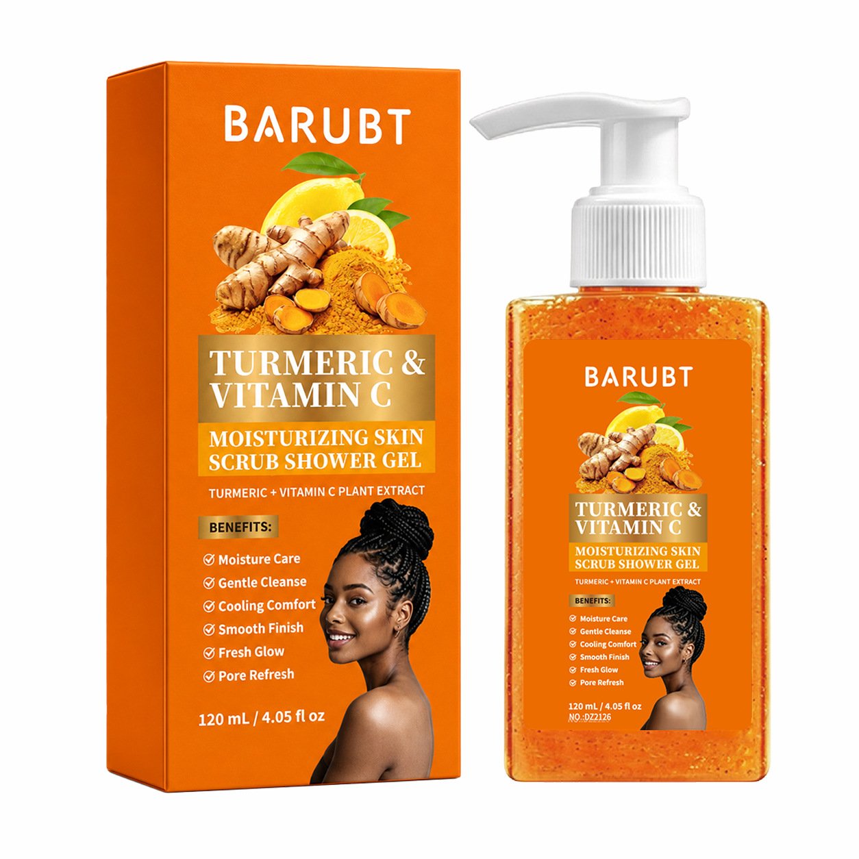 Turmeric & Vitamin C Moisturizing Exfoliating Shower Gel