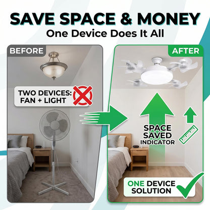 E27 LED Ceiling Fan Light Bulb With Remote Control