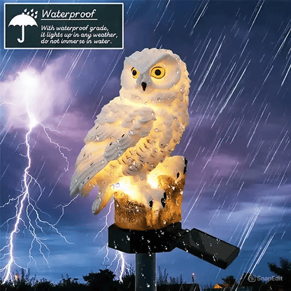 Solar Realistic Owl Garden Stake Light – Adjustable Waterproof Auto LED Landscape Decor
