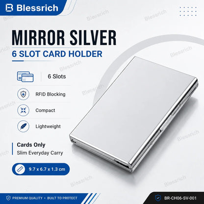 Ultra‐Slim RFID‐Blocking Stainless Steel Card Holder 🛡️ | Secure Pocket Card Case for Travel & Everyday Carry