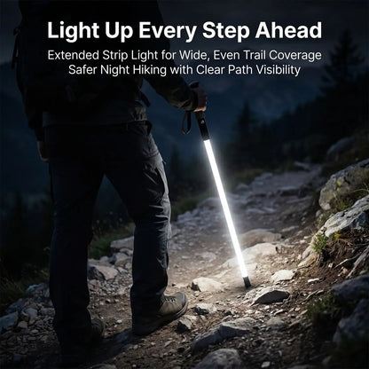 ⚔️Laser Saber Style Trekking Poles – LED Light Hiking Sticks, Waterproof Aluminum Walking Sticks for Night Hiking, Camping & Emergency Survival Gear, Gift for Him