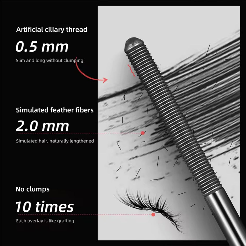 0.5mm Precision Metal Mascara Brush Reusable Iron Wand Eyelash Brush