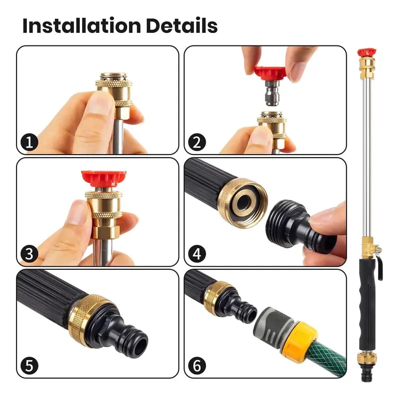 🔥Last Day 50% OFF - 🛠️2026 Upgraded Heavy-Duty Jet Nozzle Power Washer for Garden Hose