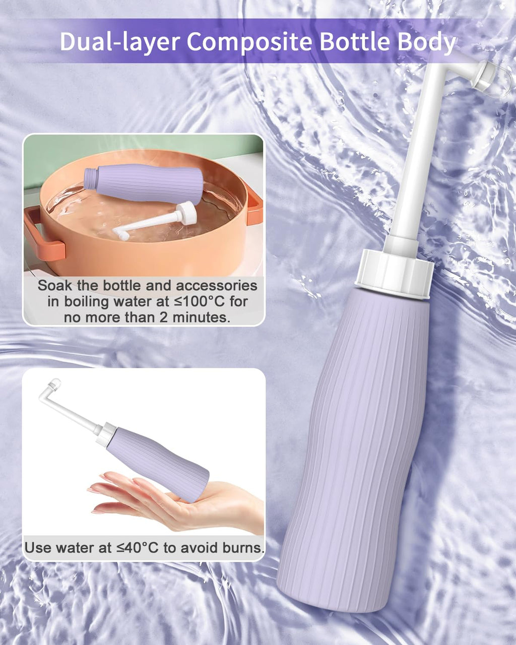 🔥Hot Sale 50% OFF🔥 Portable Perineal Rinse Spray Bottle, Cleanse After Toilet, Leak Proof Seat Bath, Perfect for Postpartum Care