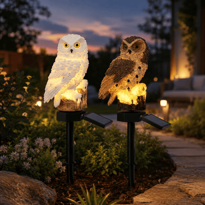 Solar Realistic Owl Garden Stake Light – Adjustable Waterproof Auto LED Landscape Decor