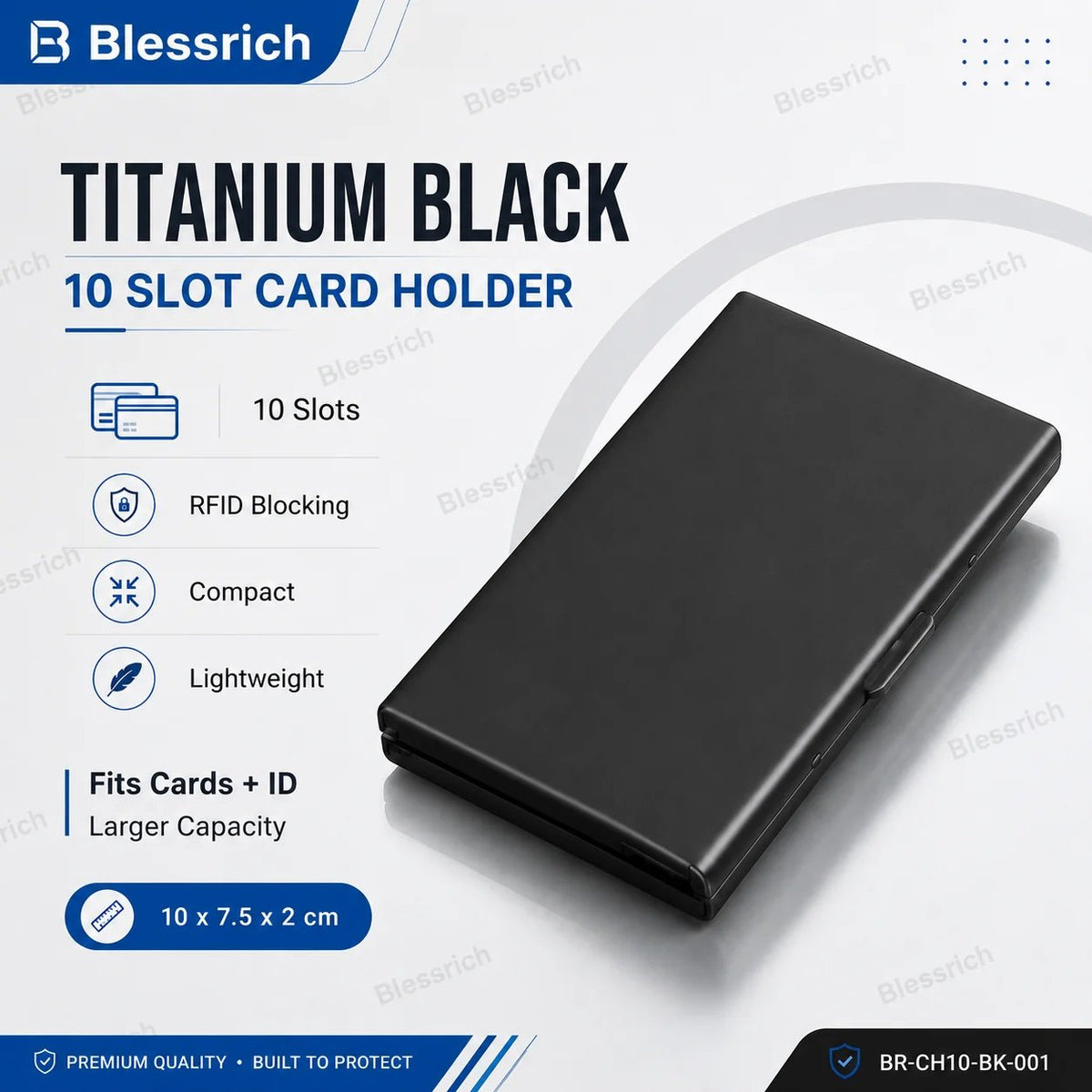 Ultra‐Slim RFID‐Blocking Stainless Steel Card Holder 🛡️ | Secure Pocket Card Case for Travel & Everyday Carry