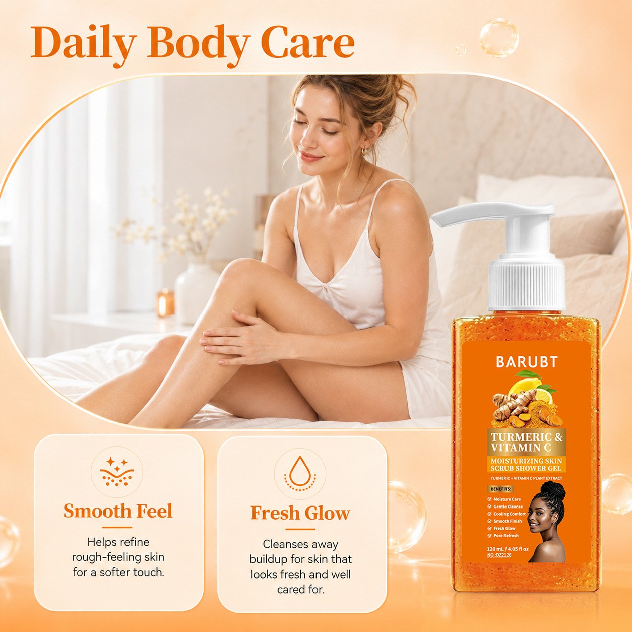 Turmeric & Vitamin C Moisturizing Exfoliating Shower Gel