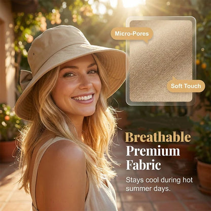 ☀️Summer Hot Sale 49% OFF👒Women's Bowknot Wide Brim Sun Protective Hat