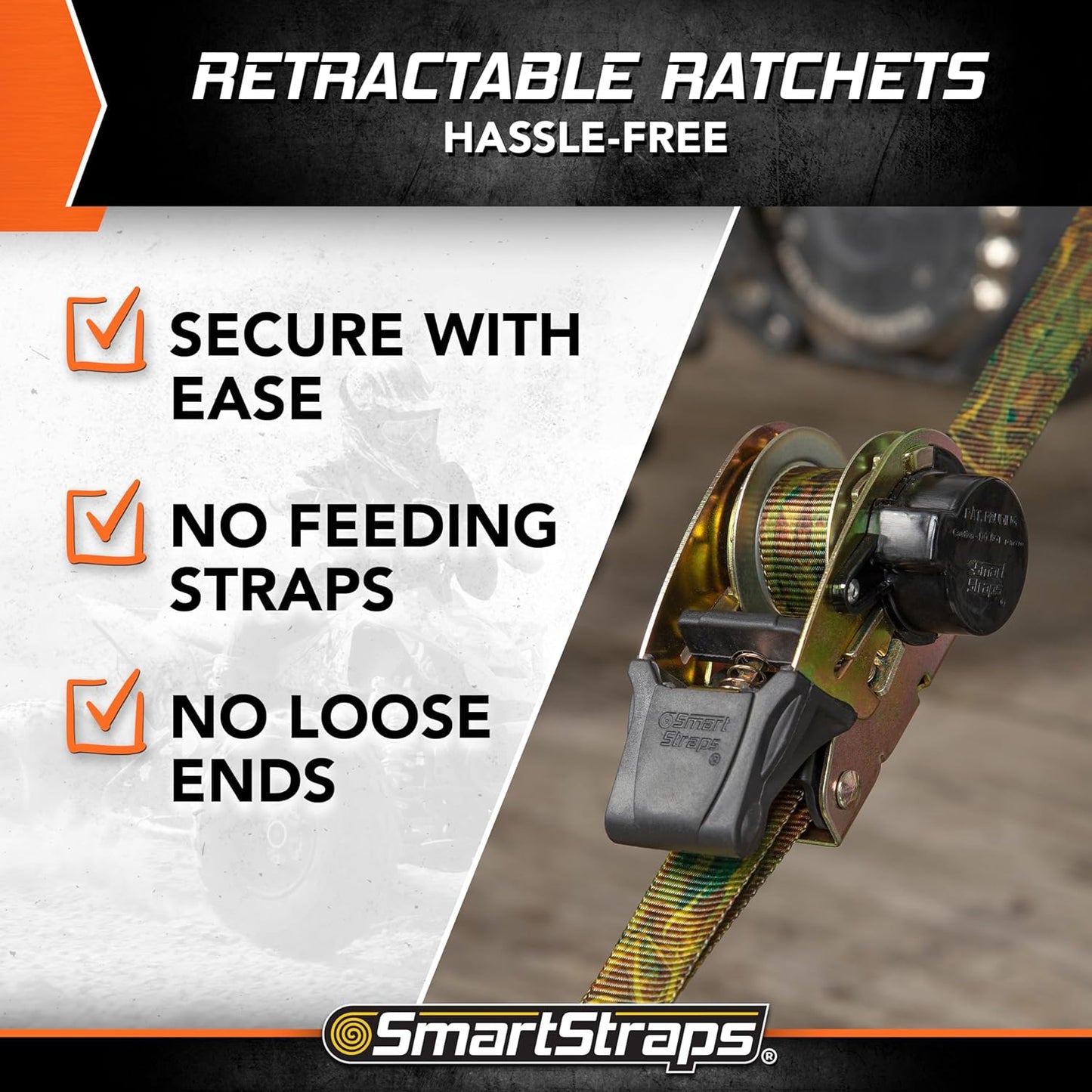 🎁 Limited Time – Upgraded 2025 Retractable Ratchet Strap (Perfect Gift for Men💙)