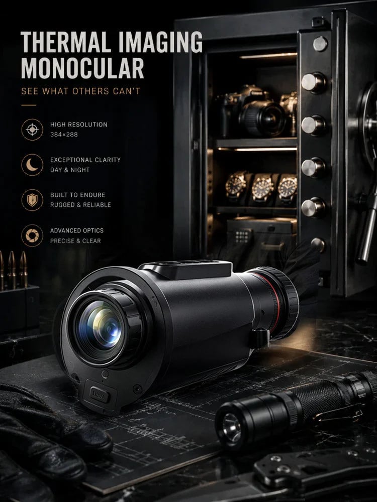 🌙 AI15 Thermal Imaging Monocular – 384×288 Resolution, 8000m Range, 10-Hour Battery