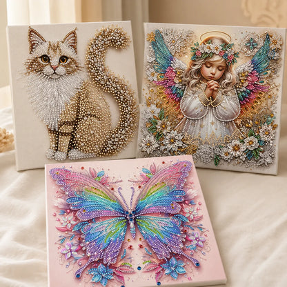 👼✨ Premium Crystal Diamond Wall Art Kit | Luxury Canvas with Scratch-Resistant Non-Fading Diamond Beads DIY Angel-Inspired Decor ✨