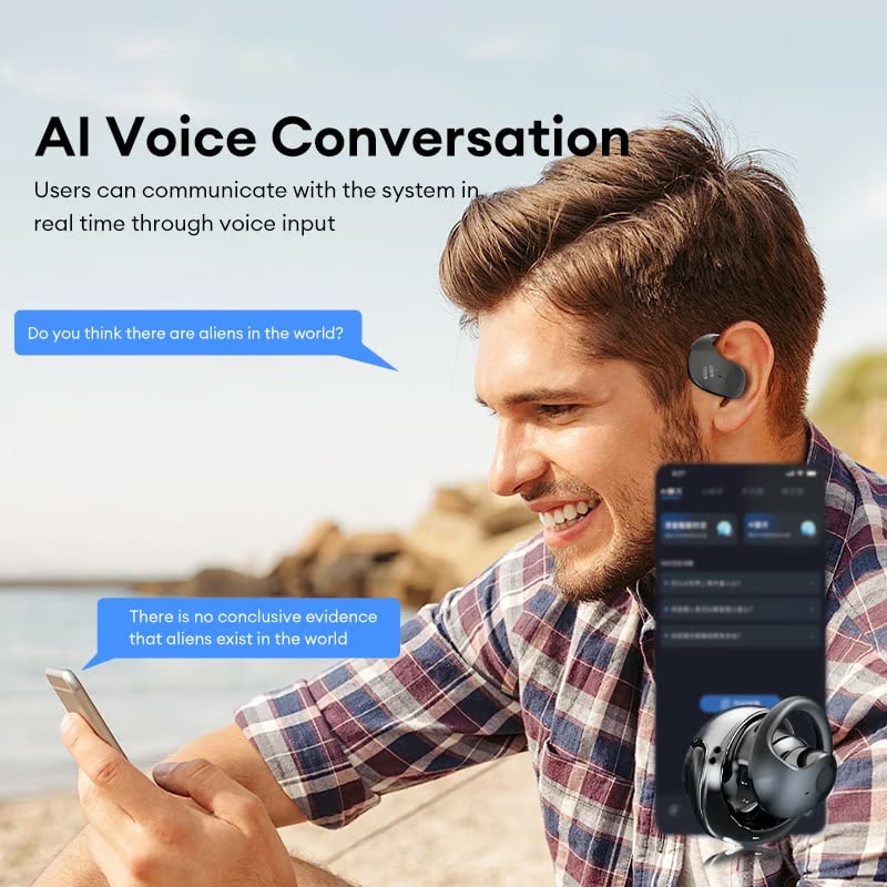 🏆#1 Best Seller ⏰69% OFF 💎AI Translation Wireless OWS Bluetooth5.4 Earphones (Fit iOS & Android)