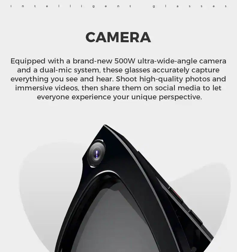 AI Vision Smart Glasses™—Real-time Translation, Camera, Music, and AI Assistant